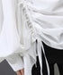Drawstring Ruched Volume Blouse
